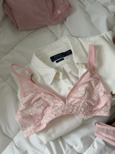 Удлиненая чашка без косточек и классические стринги в кружеве  Lotus pink — фото 4