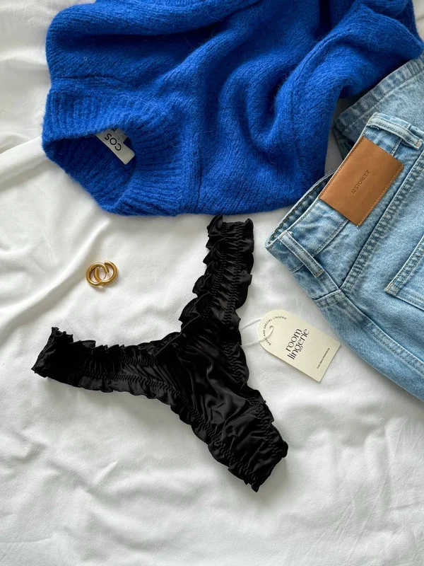 Набор шелковых стринг Blue